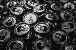 aluminium cans ready for recycling